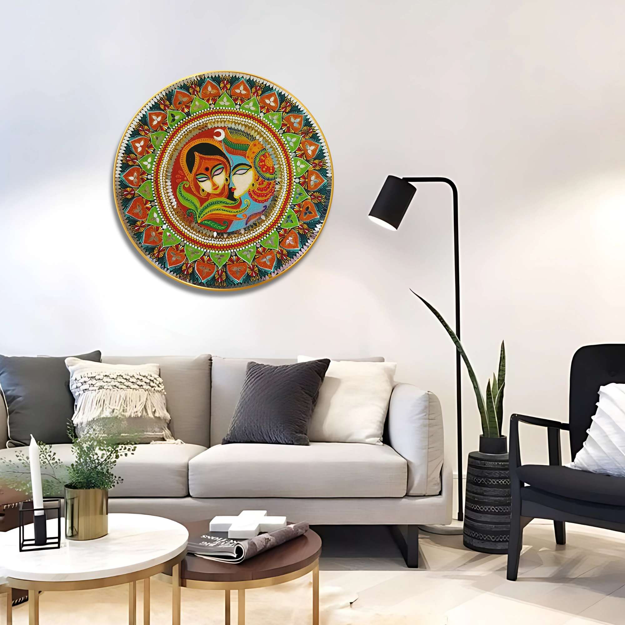 Round Wall Painting - Image 6